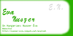 eva nuszer business card